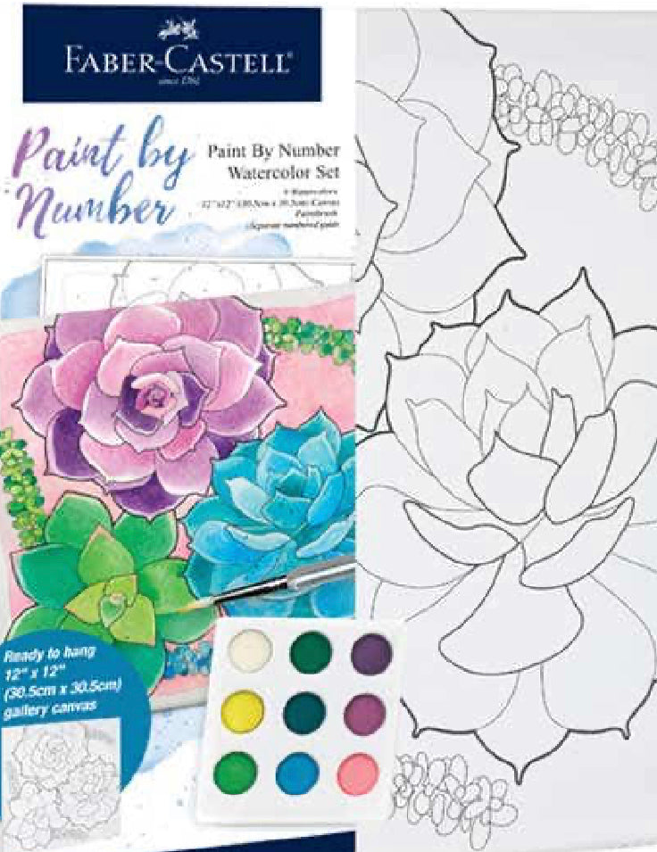 Watercolour paint by number
