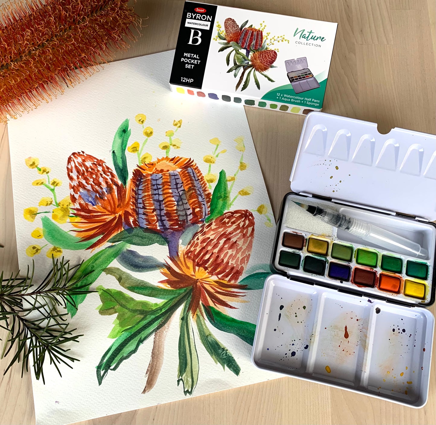 Watercolour Paint Metal pocket palette– Set of 12