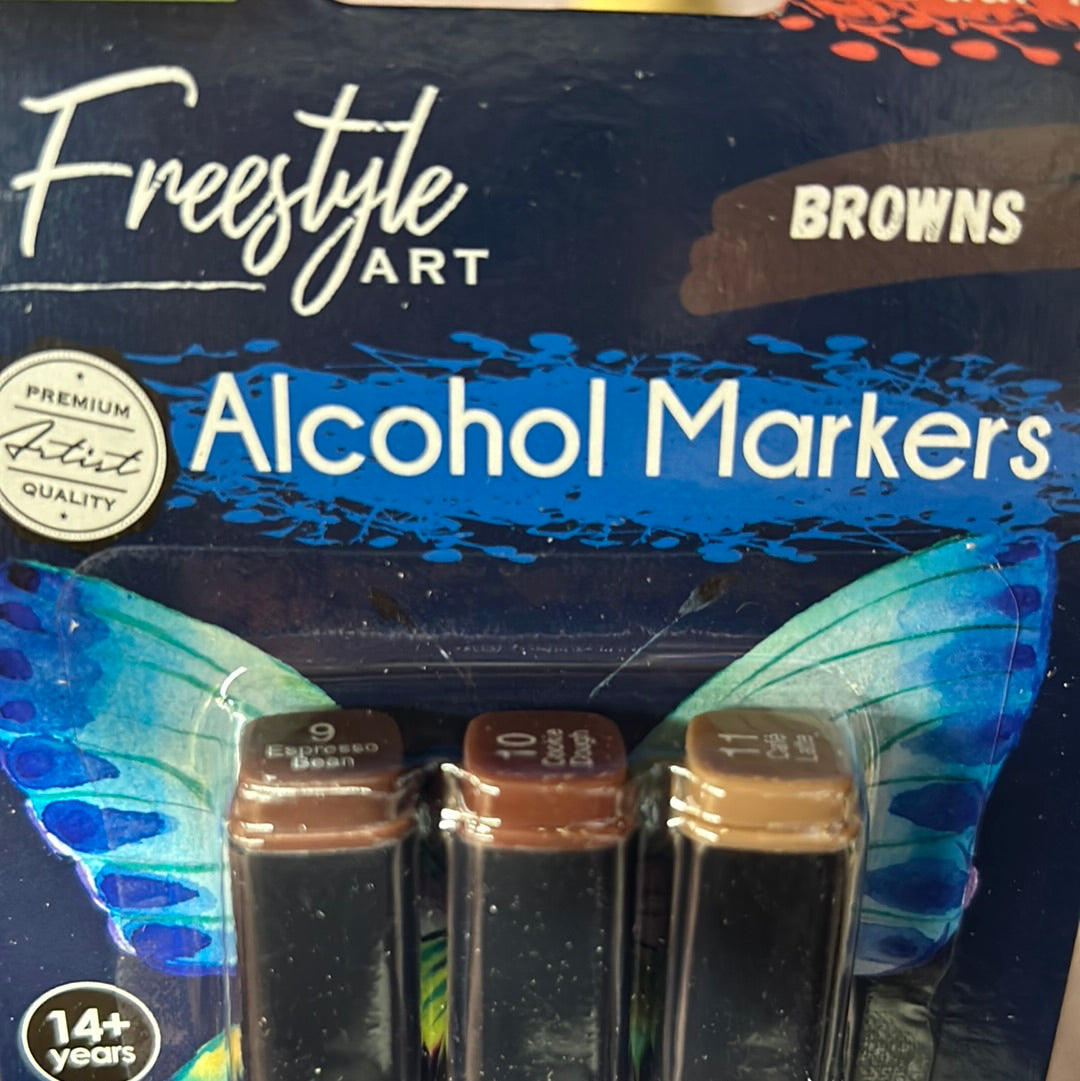 Duel Tip Alcohol Marker 3 Pack