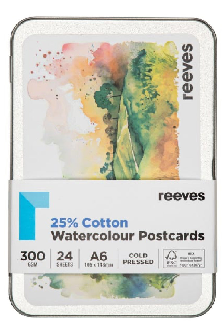 Reeves Watercolour Postcards 300gsm 24 Sheets
