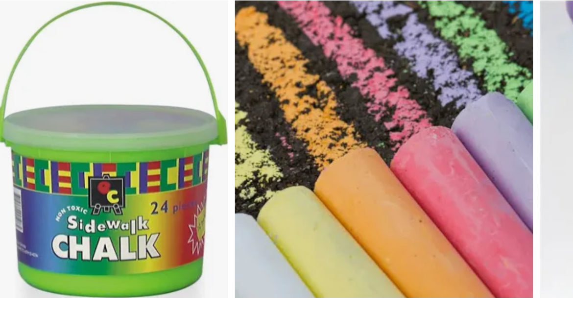 Sidewalk Chalk 12 colours 24 pieces