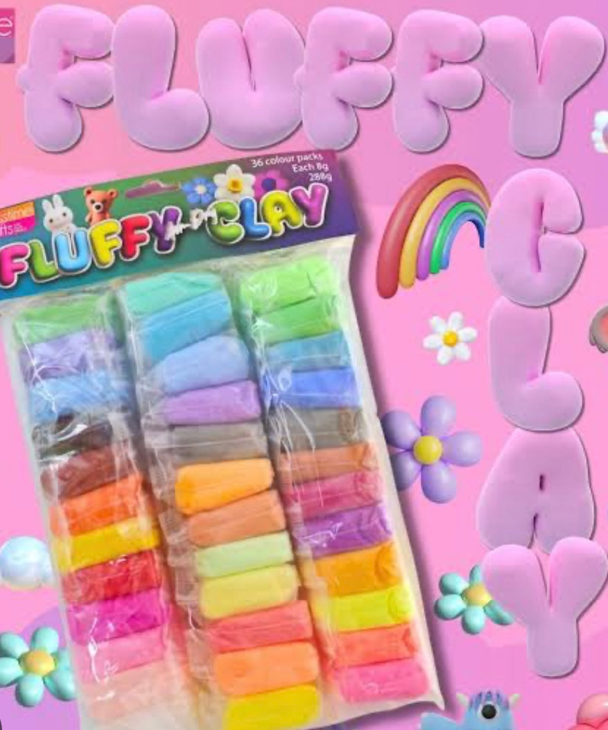 Fluffy Air Dry Clay 36 colours