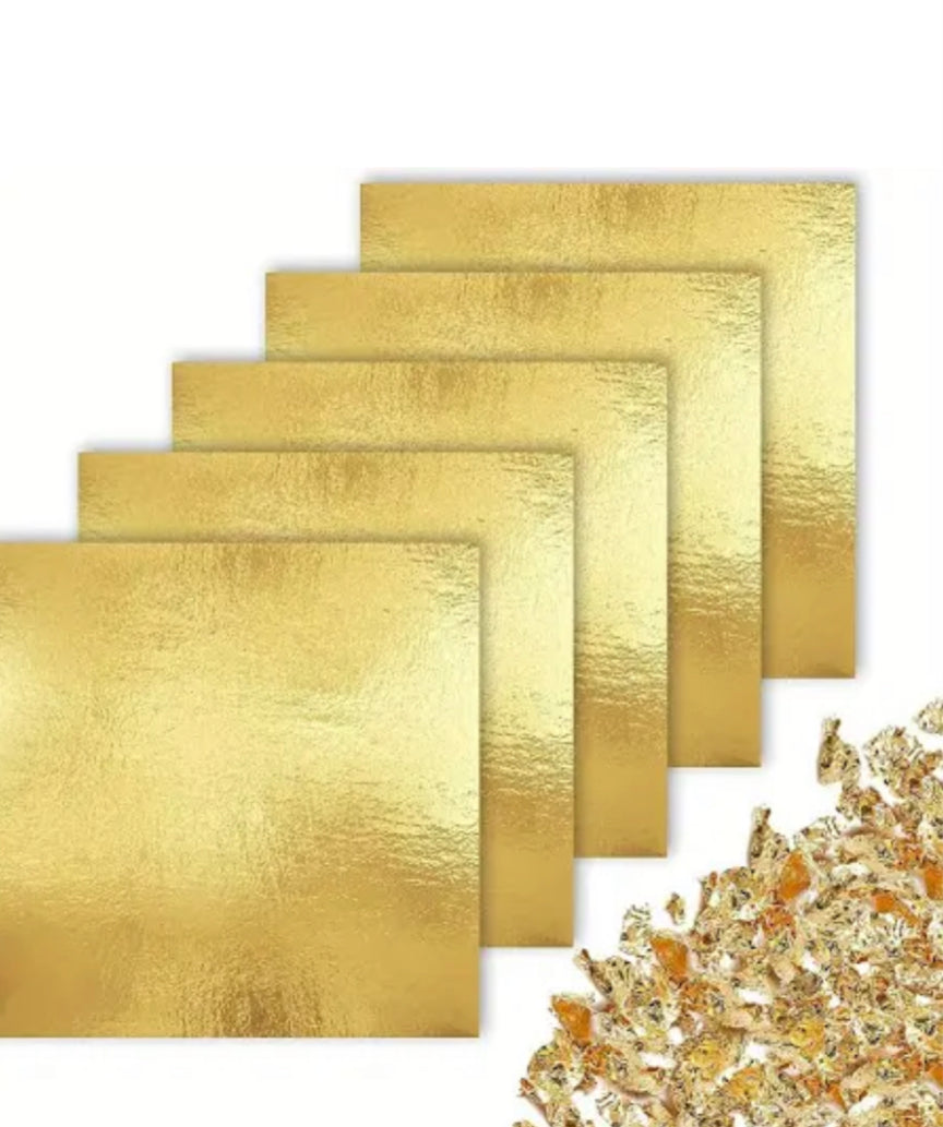 Imitation Metal Leaf 14x14cm 25 Sheets