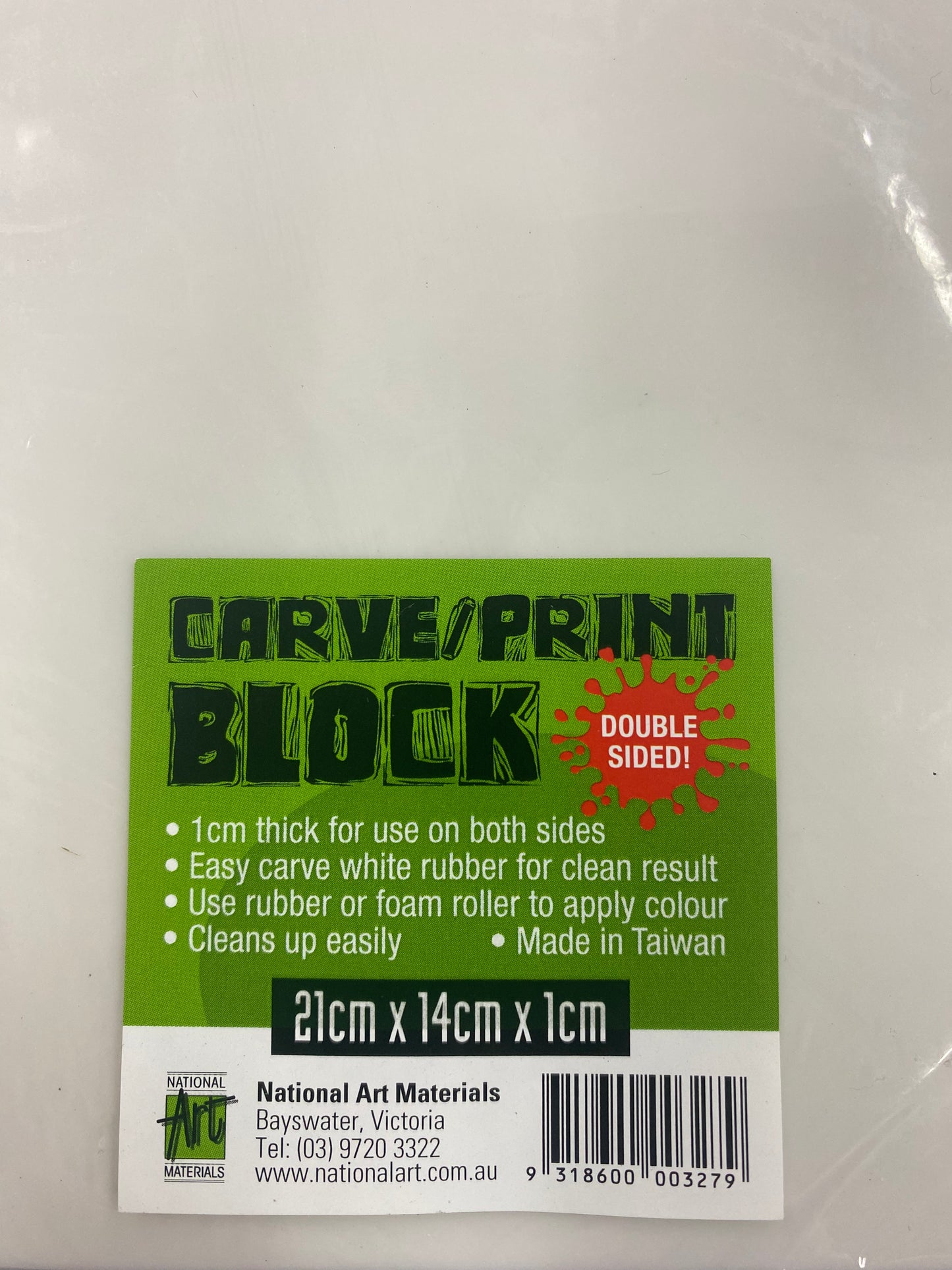 White Rubber Carve Printing Blocks