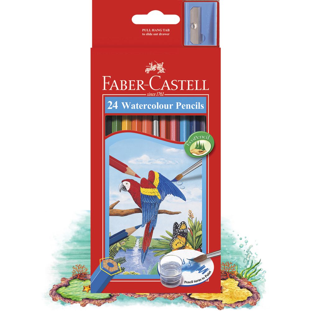 Watercolour Pencils, Assorted – Pack of 24