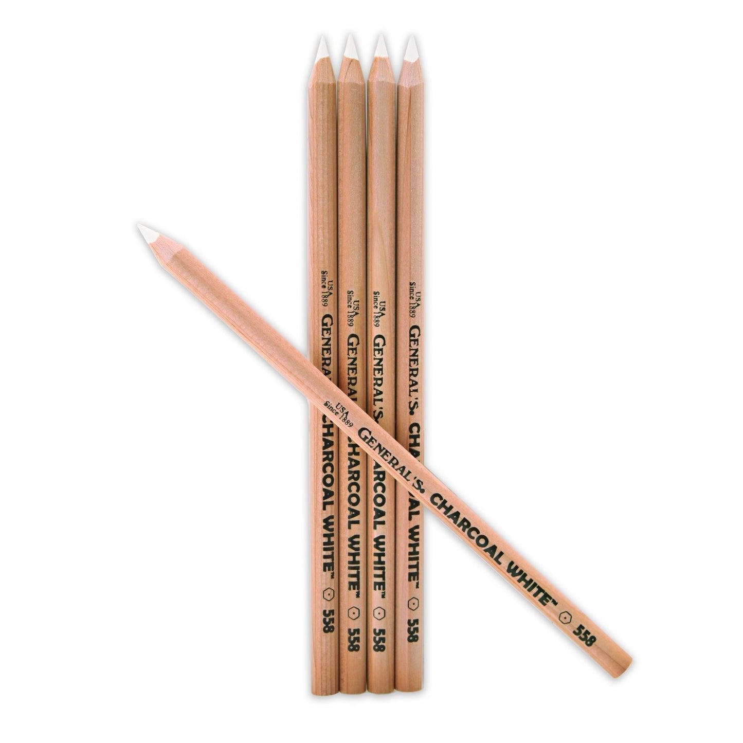 Generals White Charcoal Pencils