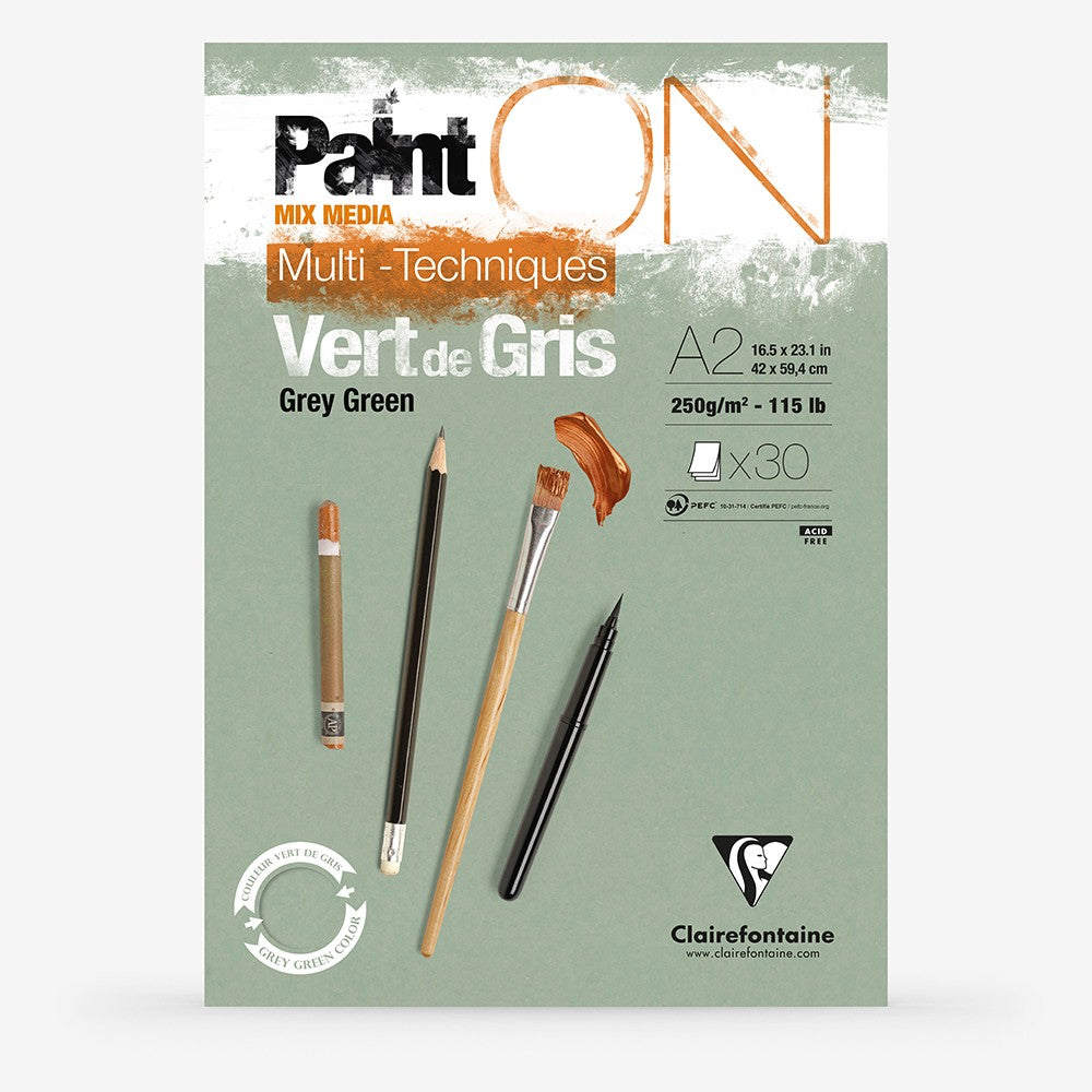 Claire Fontaine - Mixed media paper - Grey Green