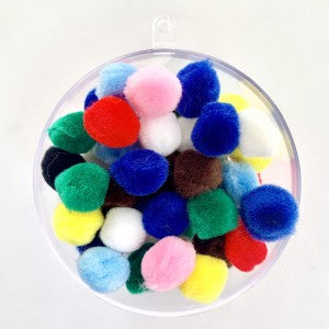 Pom Poms 100 pieces in variety of sizes and colours