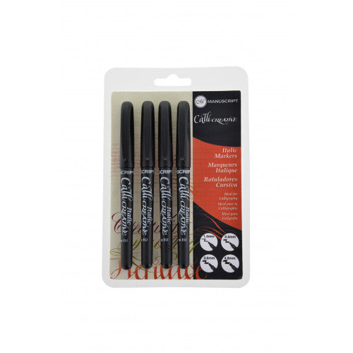 Assorted Italic Markers 4pk