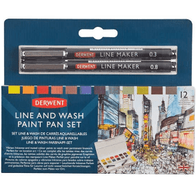 Derwent Line And Wash Paint 12 Pan