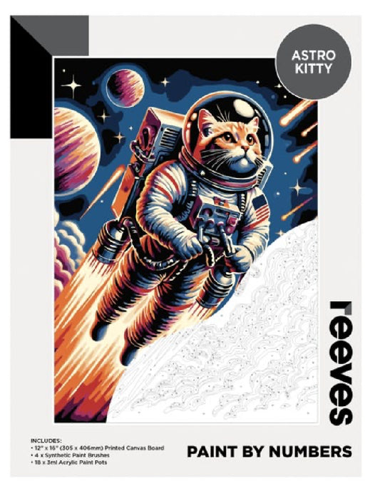 Astronaut Kitty Paint by numbers