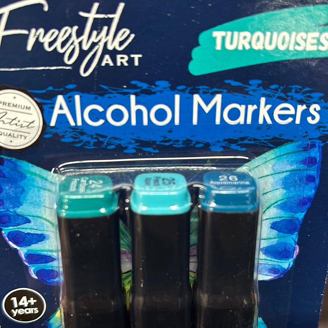 Duel Tip Alchohol Marker 3 Pack