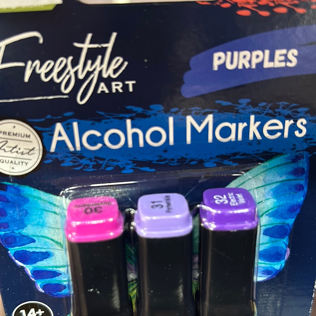 Duel Tip Alchohol Marker 3 Pack