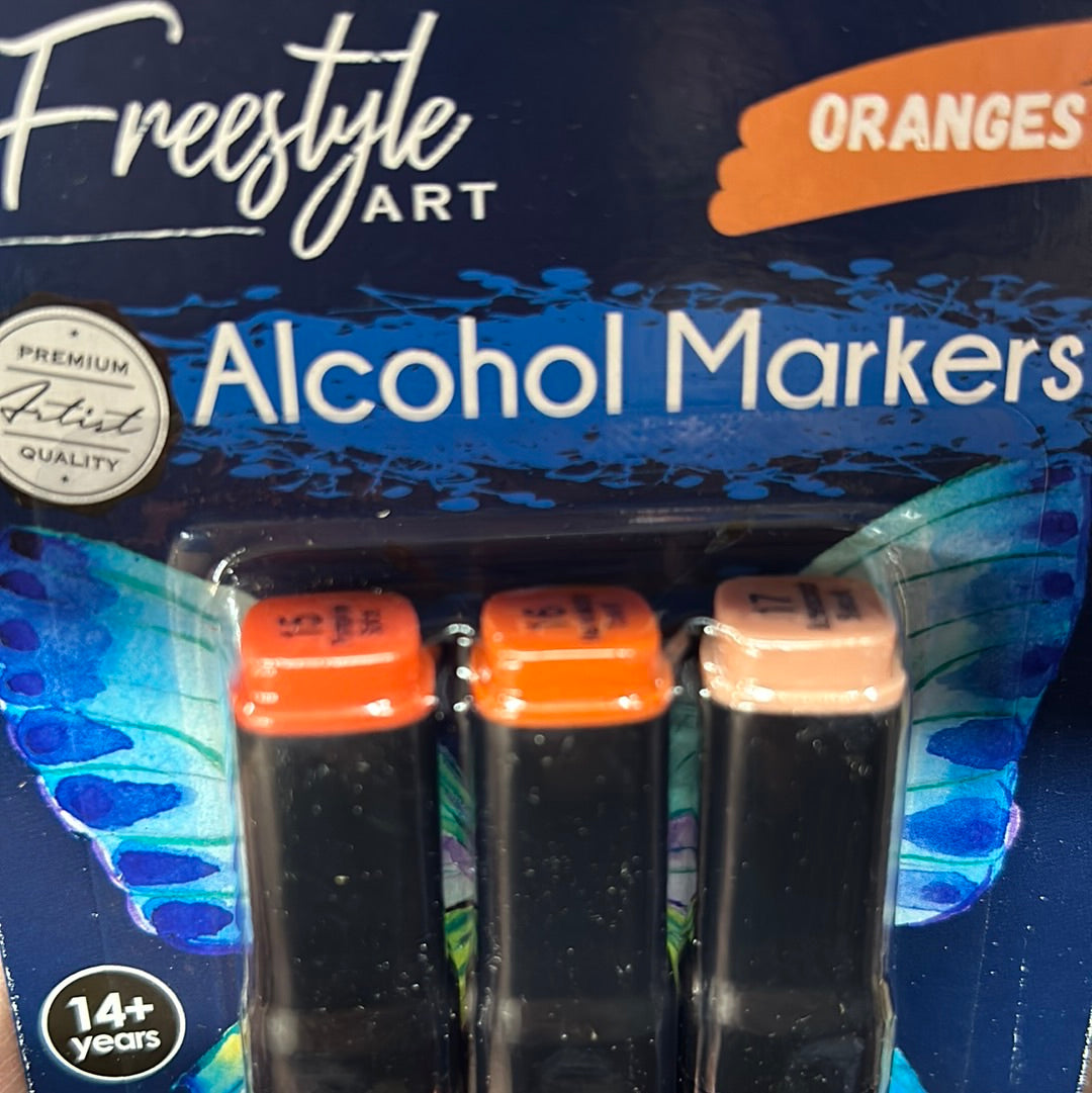 Duel Tip Alchohol Marker 3 Pack