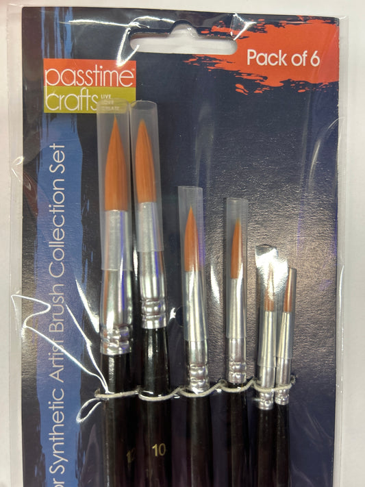 Superior Brush Synthetic Set of 6 round