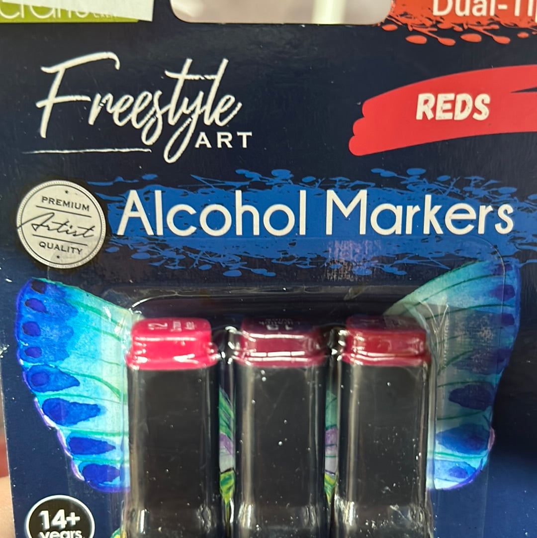 Duel Tip Alchohol Marker 3 Pack