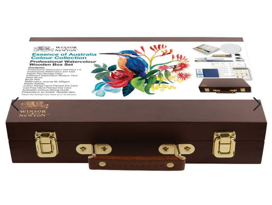 Winsor and Newton Proffessional Watercolour & Gouache Wooden Box Gift Set