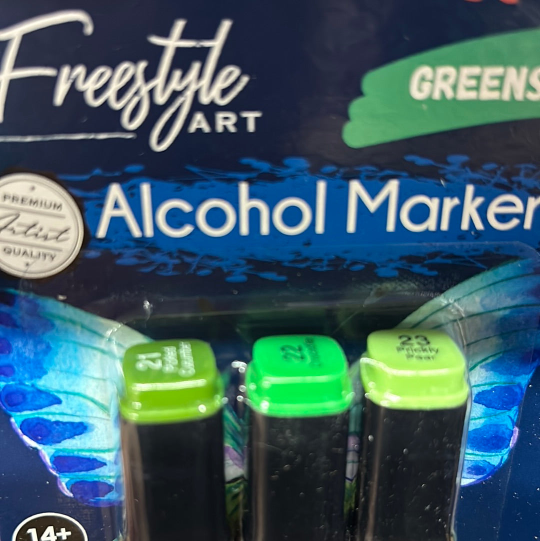 Duel Tip Alchohol Marker 3 Pack