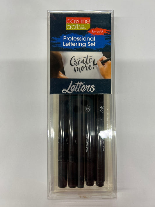 Artist Pen Lettering Black  set 5