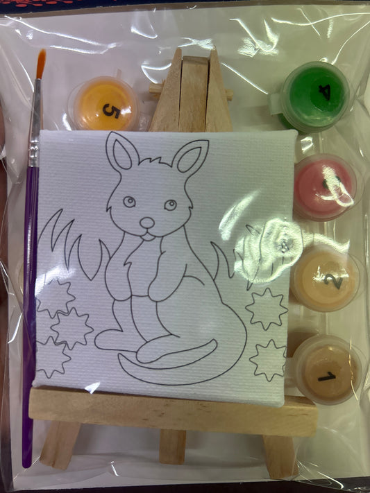 Mini stretched canvas paint set