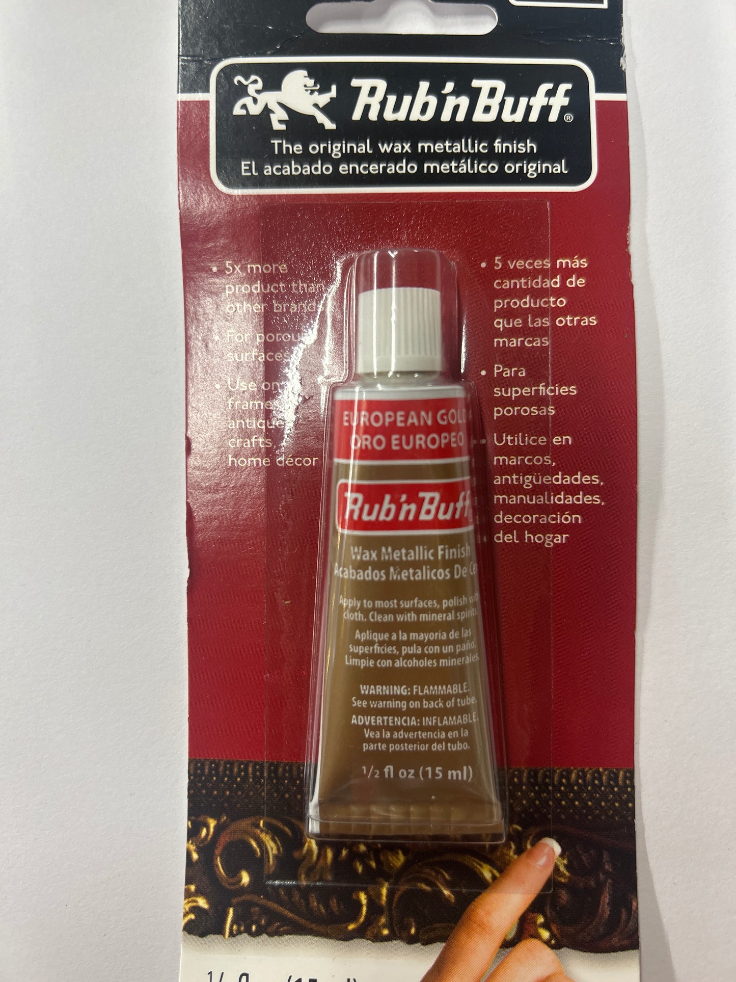 Rub'n Buff Wax Metallic Finish 15ml