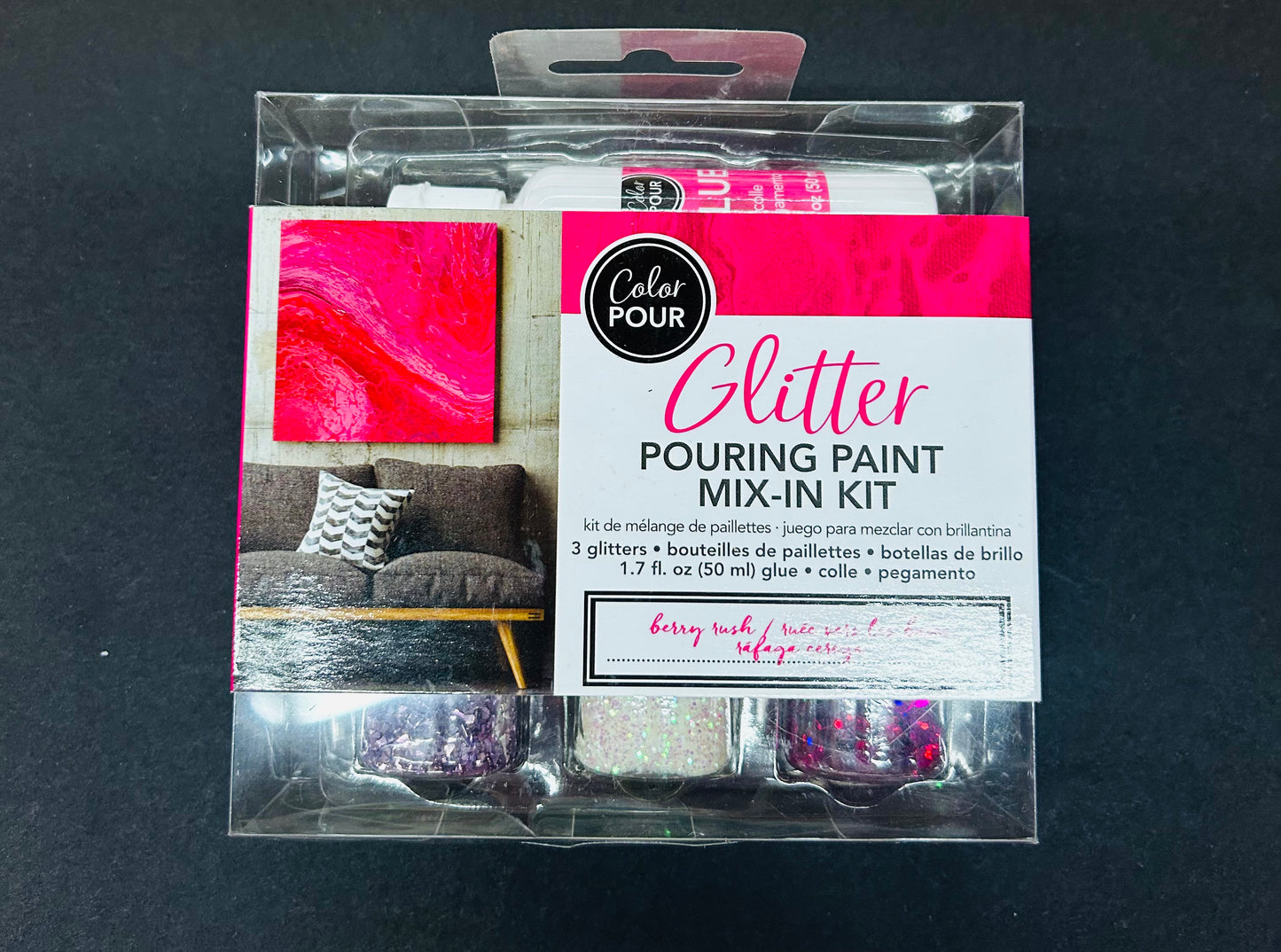 Glitter Pouring kit with glue