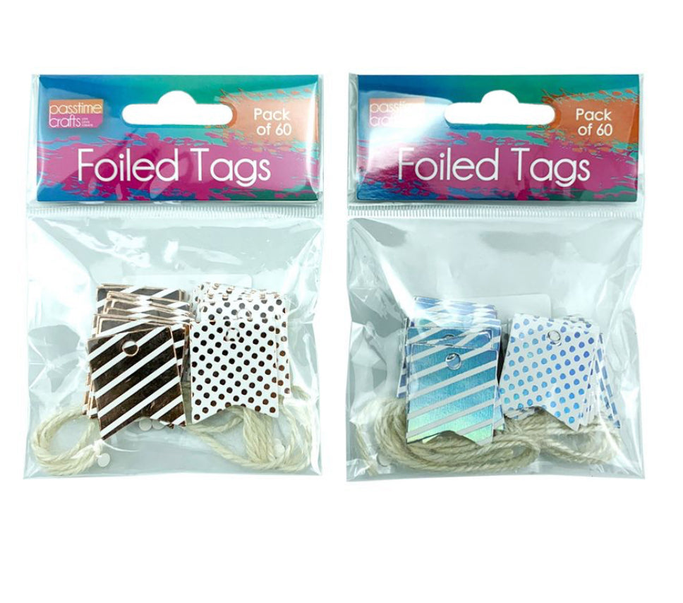Foiled gift tag