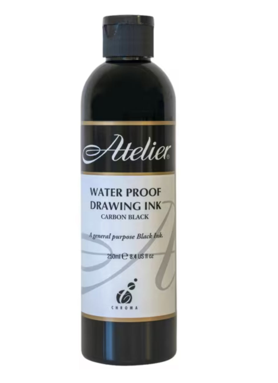 Atelier Waterproof Liquid Ink 250ml black