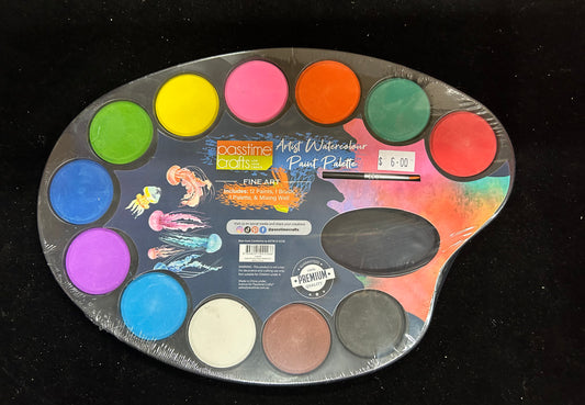 Watercolour Paint Palette – Pan of 12