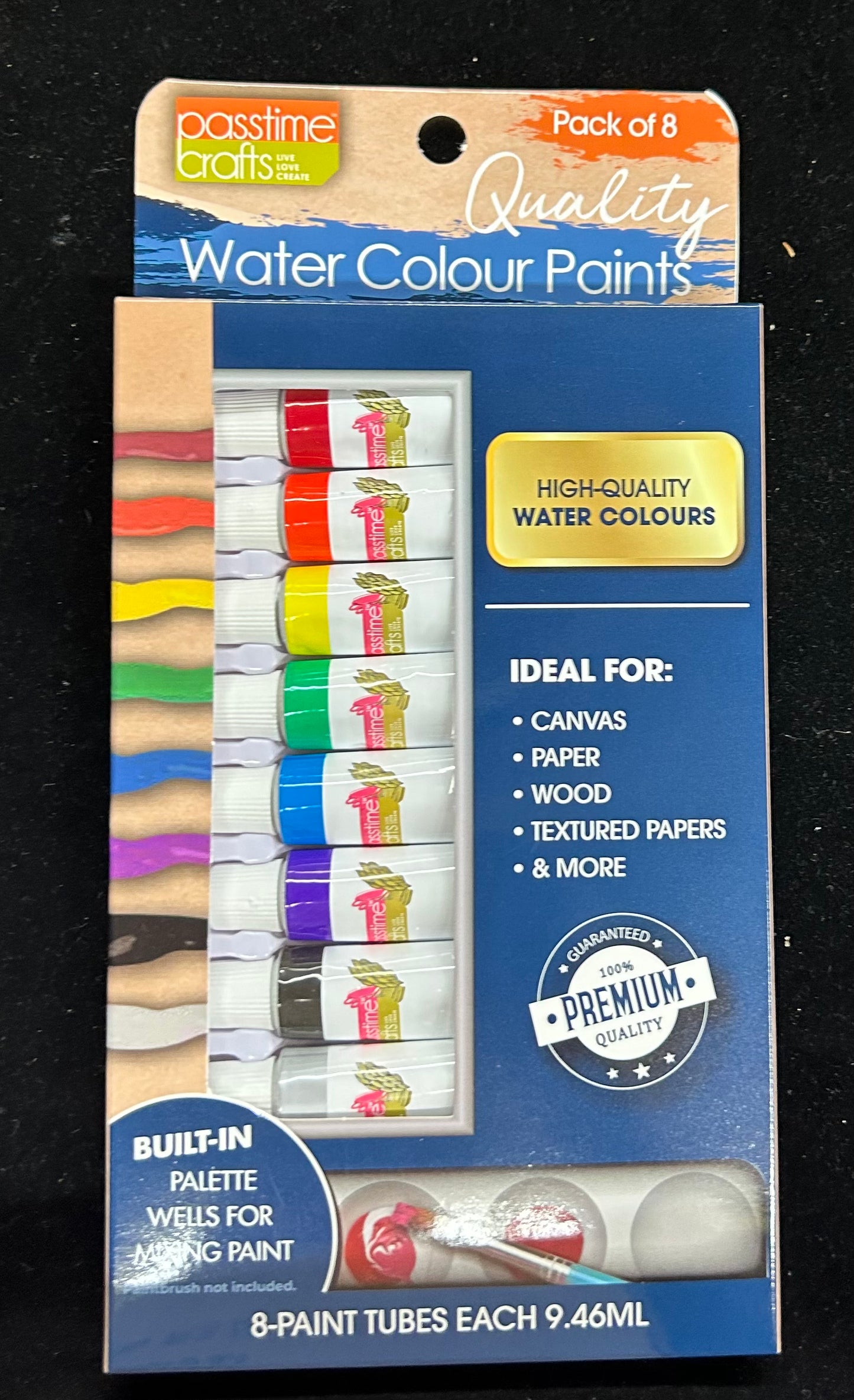 Watercolour Paint Tubes– Set of 8