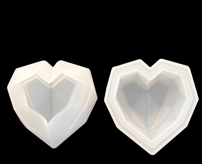 Silicone Mould Crystal Heart Box