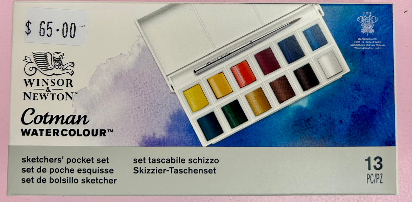 Winsor Newton Sketchers pocket set Paint 13 Pan