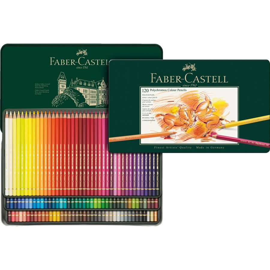 Polychromos Colour Pencils, Assorted – Tin Box of 120