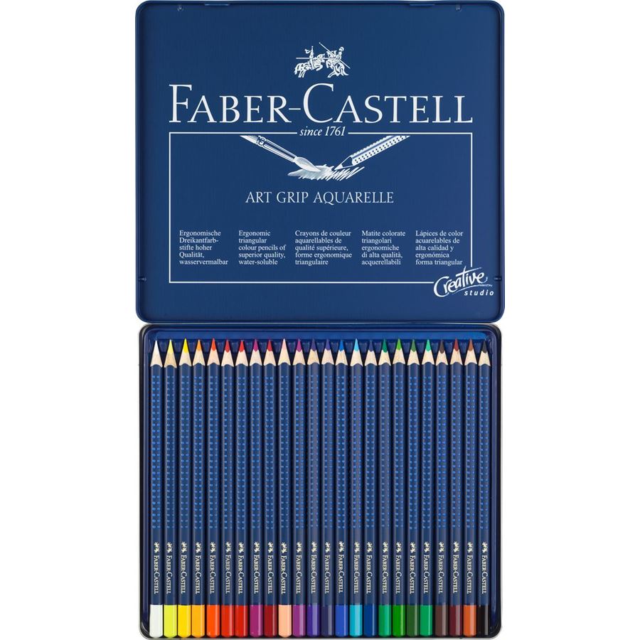 Faber Castell ArtGrip Aquarelle Watercolour Pencil Assorted - Box of 24