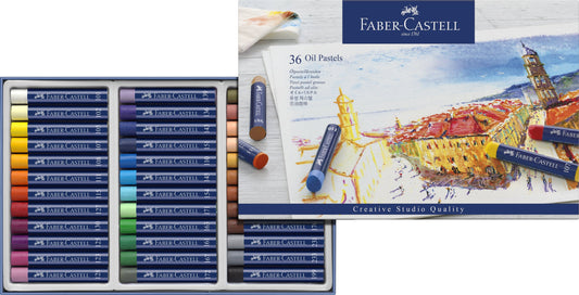 Faber Castell Creative Studio Oil Pastels, Assorted – Cardboard Box of 36