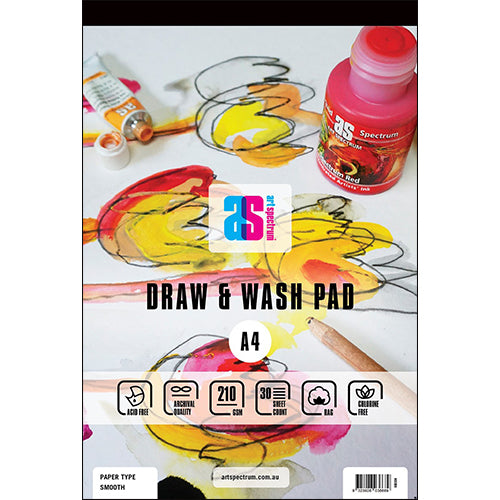 Draw & Wash Pad Smooth 30 Sheets 210gsm