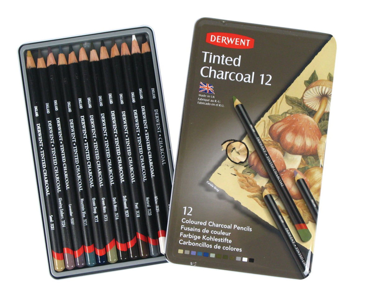 Tinted Charcoal Pencils 12pk