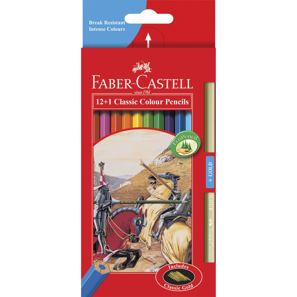 Classic Colour Pencils, Assorted – Pack of 12+1