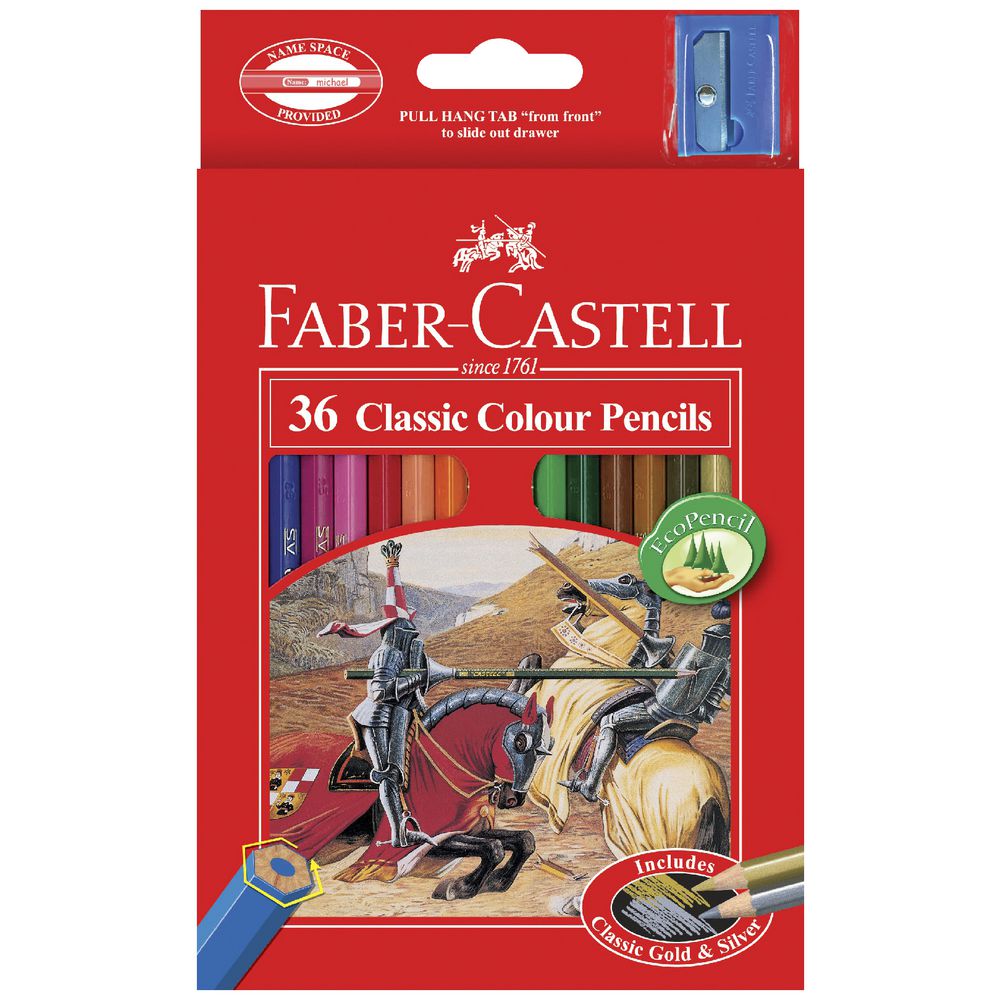 Classic Colour Pencils, Assorted – Pack of 36