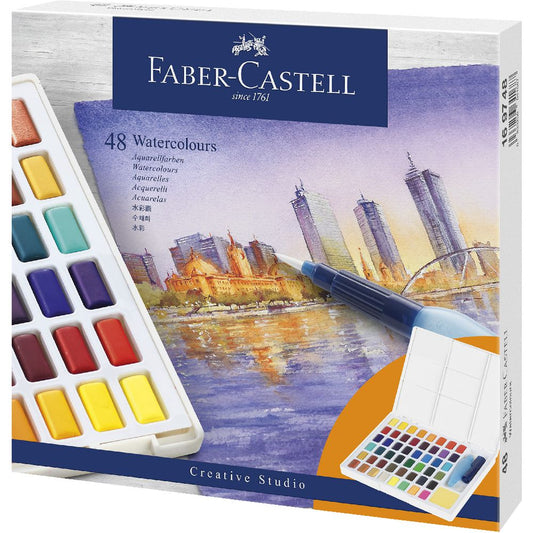 Faber Castell Creative Studio Watercolour Paint Kit – Set of 48