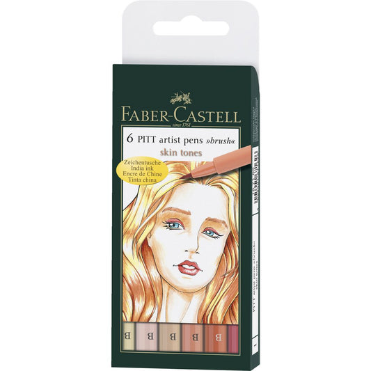 Pitt Artist Brush Pens, Skin Tones – Pack of 6