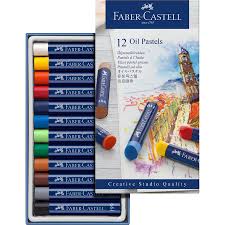 Faber Castell Creative Studio Oil Pastels, Assorted – Cardboard Box of 12