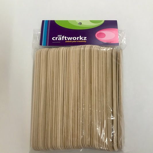 Jumbo Natural Craft Sticks x 100pc