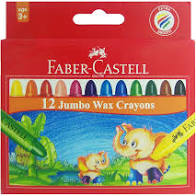 Faber Castell Jumbo Wax Crayons 12