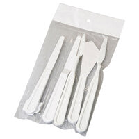 Cream Plastic Palette Knives Set 5