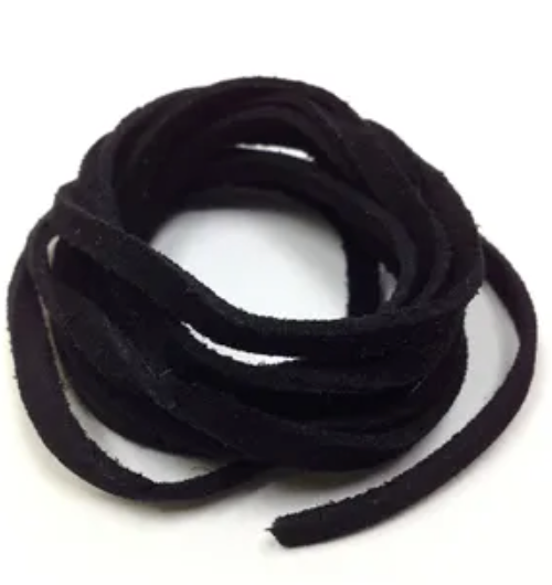 Leather Thonging Flat Suede 4mm per metre