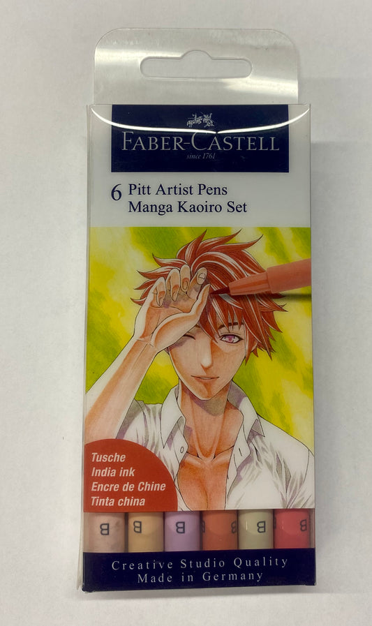 Manga Faber Castell Pitt Artist Pen B Kaioro Set 6