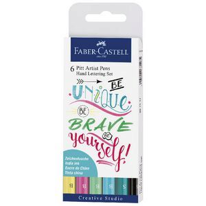 Pitt Artist Brush Pens, Pastel Assorted - Pack of 6