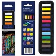 Faber Castell Creative Studio Mini Soft Pastels, Assorted – Tin of 12